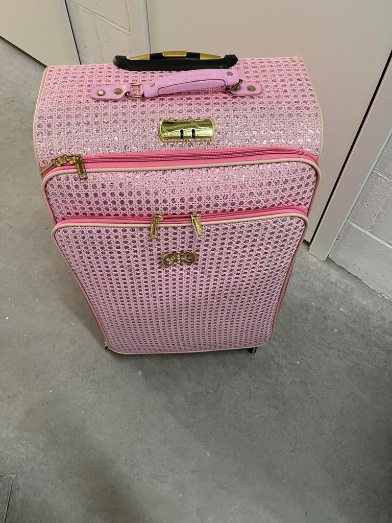 Ensemble valises rose pailettes lot 4 pièces, Enlèvement ou Envoi, Neuf