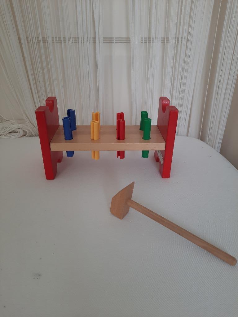 Ikea houten speelgoed / hamertje tik, Enlèvement ou Envoi, Comme neuf, Jouet à Pousser ou Tirer