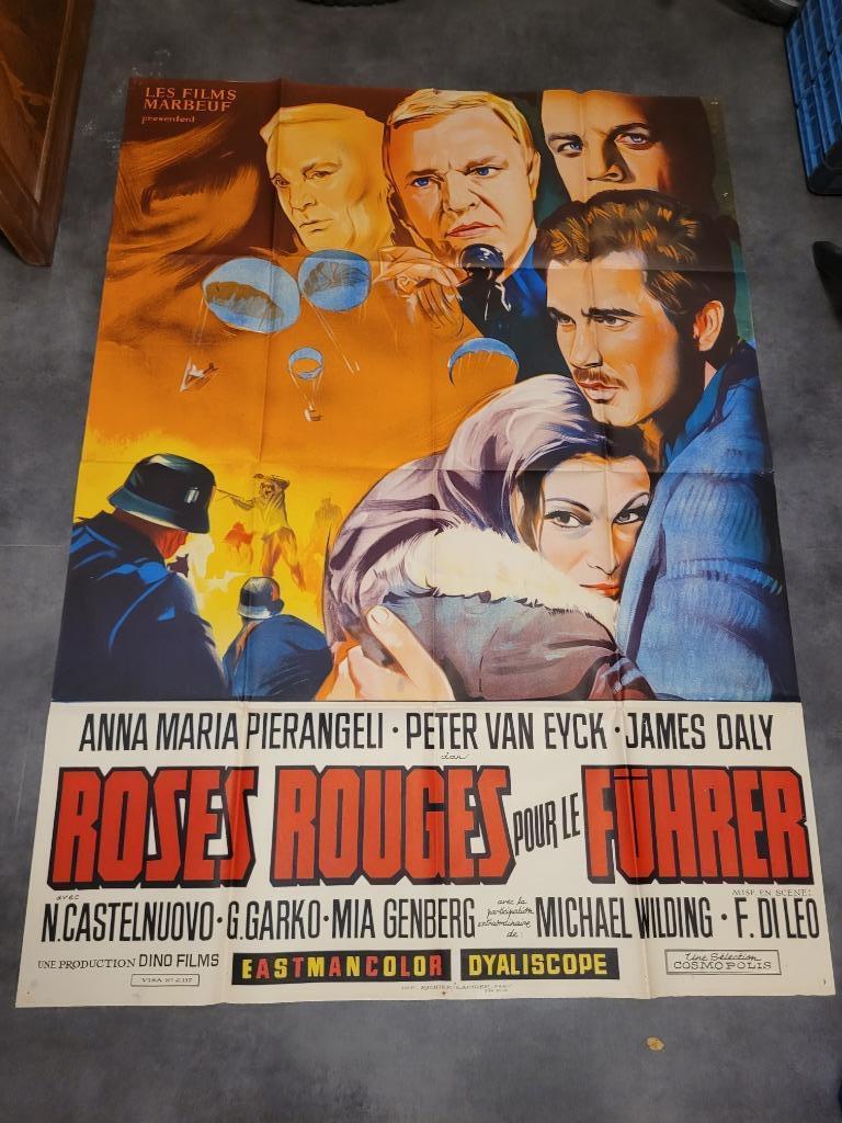 filmposter met grote rode rozen voor de Führer, Verzamelen, Deurposter of groter, Ophalen of Verzenden, Film en Tv, Rechthoekig Staand
