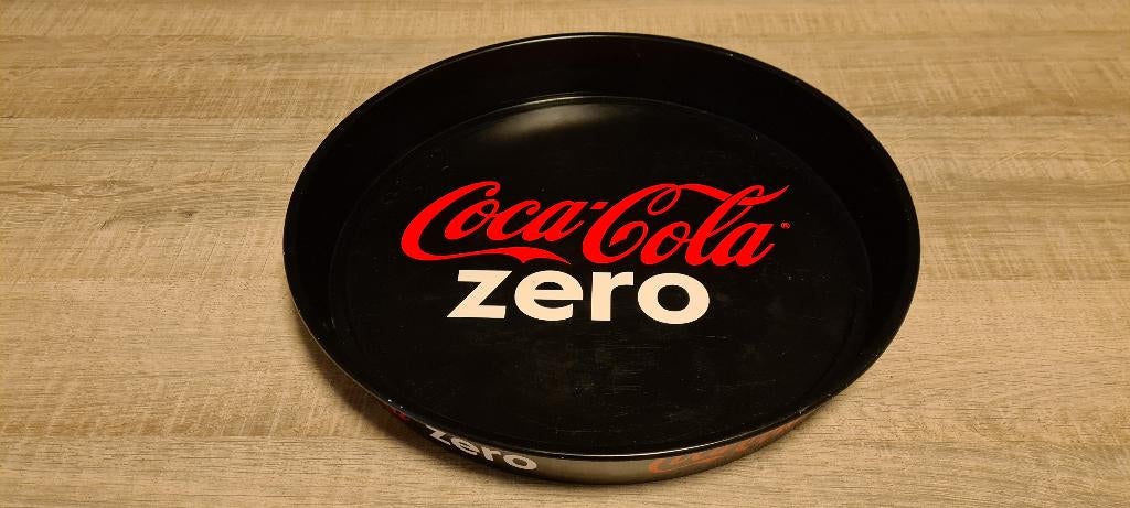 Plateau en métal Coca Cola Zero - 34cm, Ophalen, Gebruikt, Overige typen