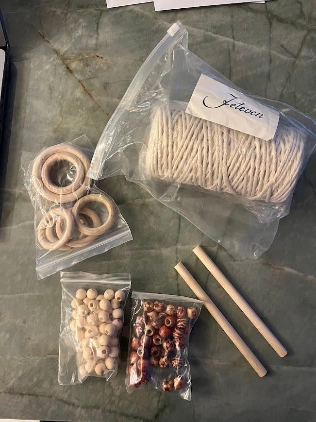 Macramé pakket, Huis en Inrichting, Woonaccessoires | Wanddecoraties, Ophalen of Verzenden, Nieuw
