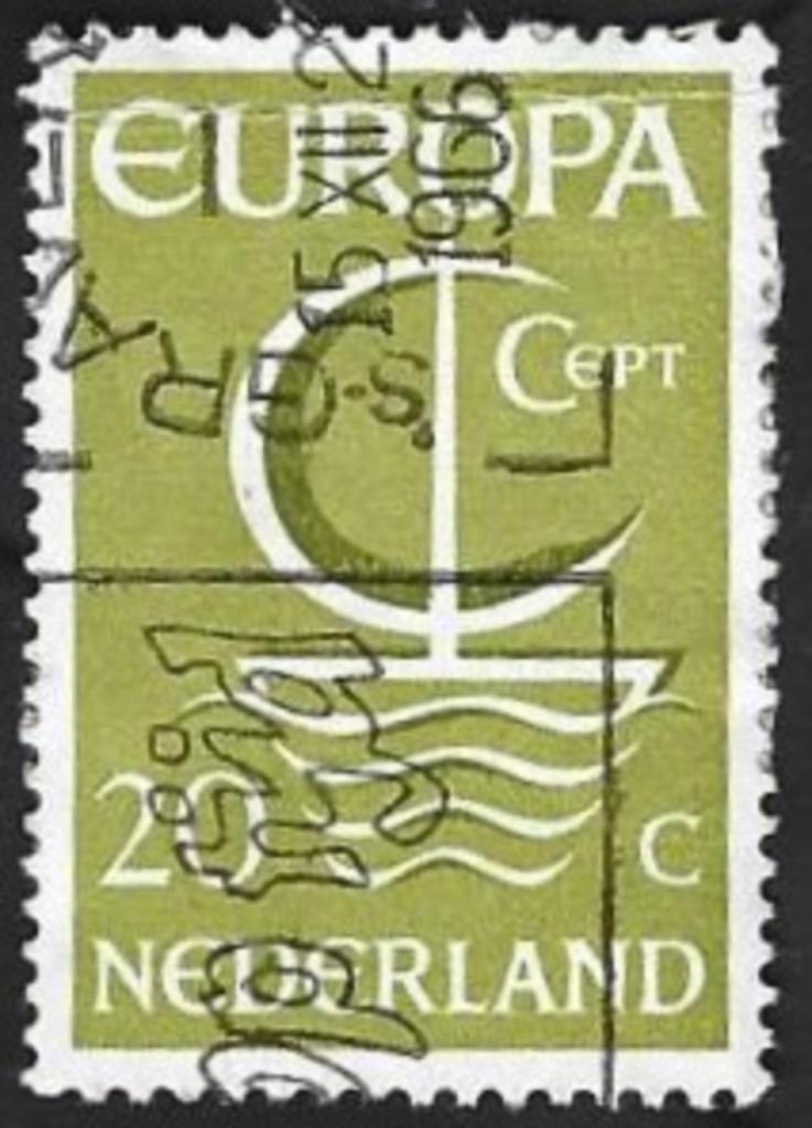 1 Postzegel Europa – Zeilschip Nederland, Enlèvement ou Envoi, Après 1940, Affranchi