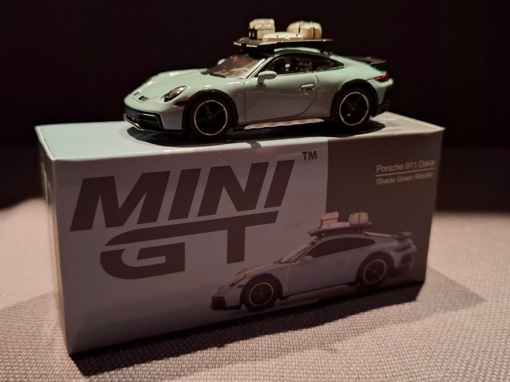 Mini gt porsche 911 dakar shade green metallic, Ophalen of Verzenden, Nieuw