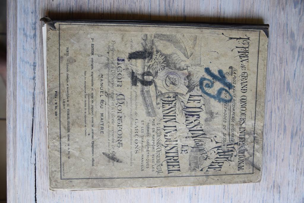 Le dessin 1893 cours de dessin de livre d'école ancienne, Envoi, Utilisé