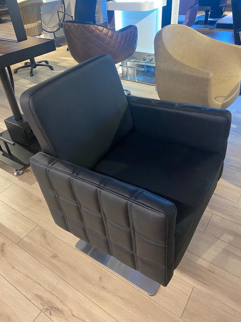 knipstoel vierkant kapper kapsalon zwart kappersstoel nieuw, Maison & Meubles, Chaises de bureau, Enlèvement ou Envoi, Neuf, Vélo de bureau