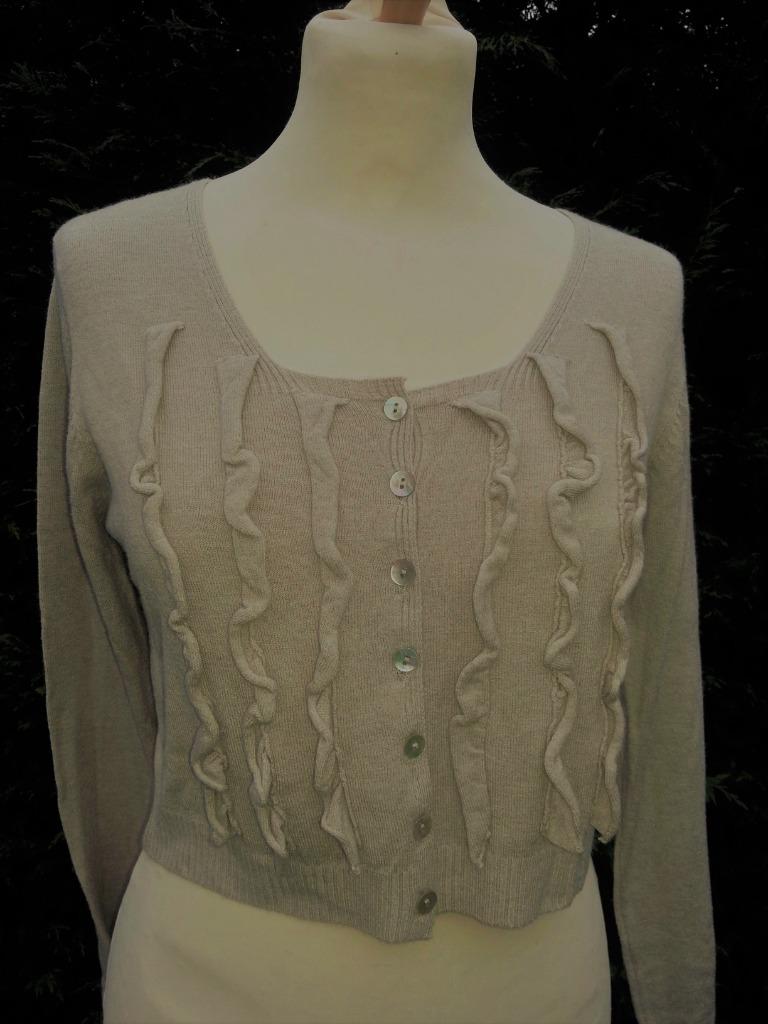 speciale bolero - gilet beige soort ruches Nieuw 38/40, Enlèvement ou Envoi, Neuf, Taille 38/40 (M), Beige
