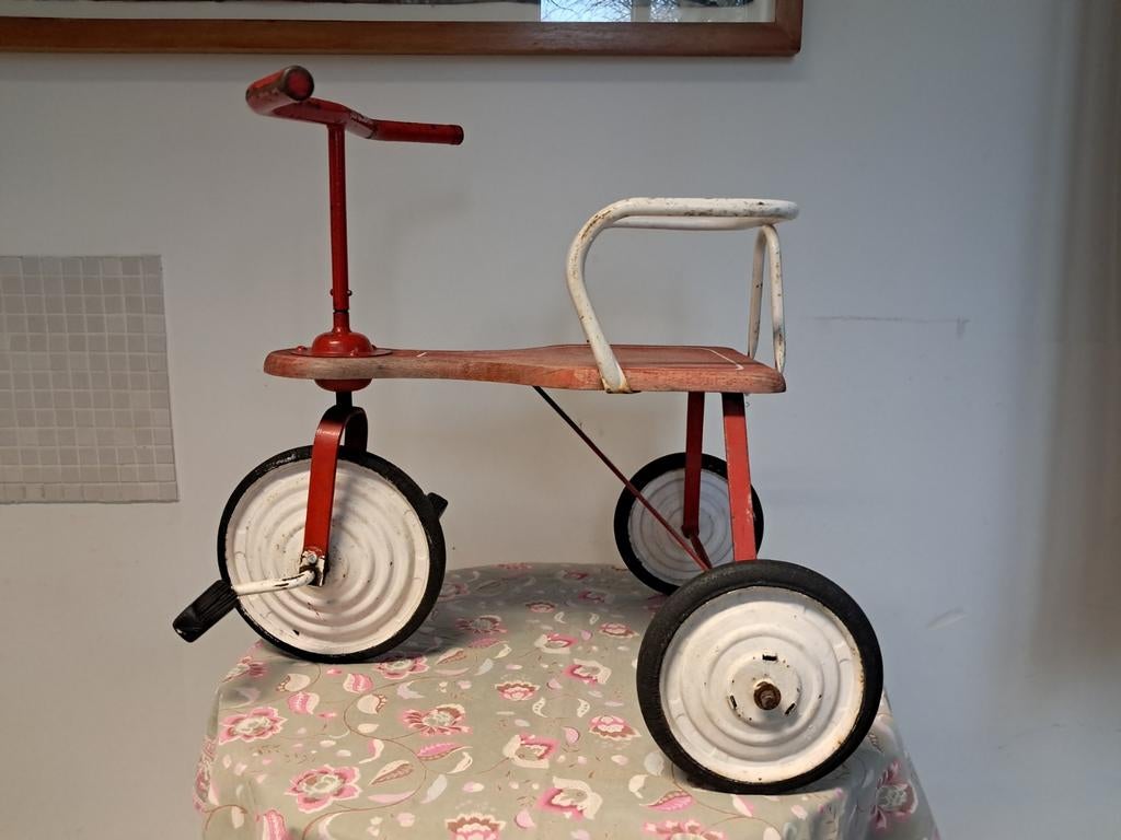 Vintage metalen driewieler, Fietsen en Brommers, Ophalen, Gebruikt