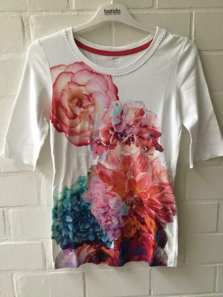 T-shirt MARCCAIN, Wit, Ophalen of Verzenden, Zo goed als nieuw, Maat 36 (S)