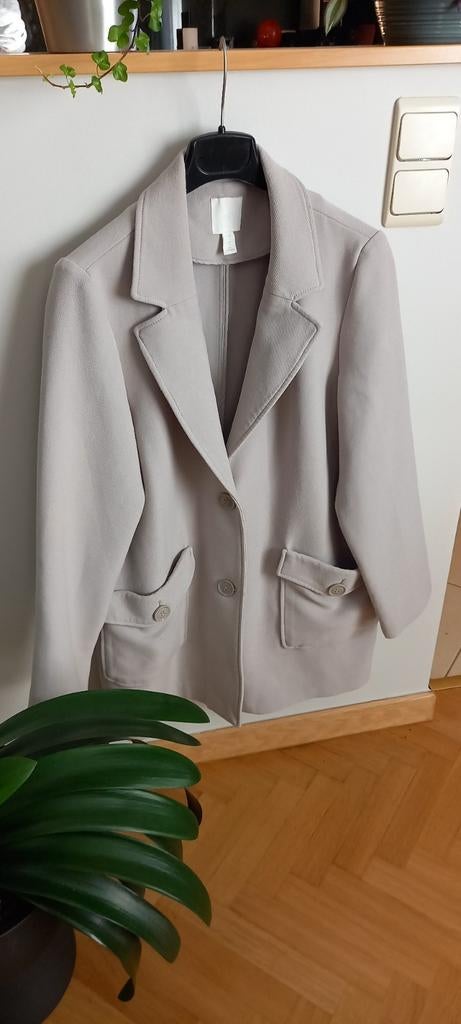 Manteau caban. H&M. S, Enlèvement ou Envoi, Comme neuf, Beige, Manteau