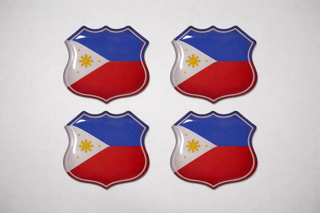 3D Filipijnen gel vlag stickers UV-bestendig, Verzamelen, Verzenden, Nieuw, Overige typen