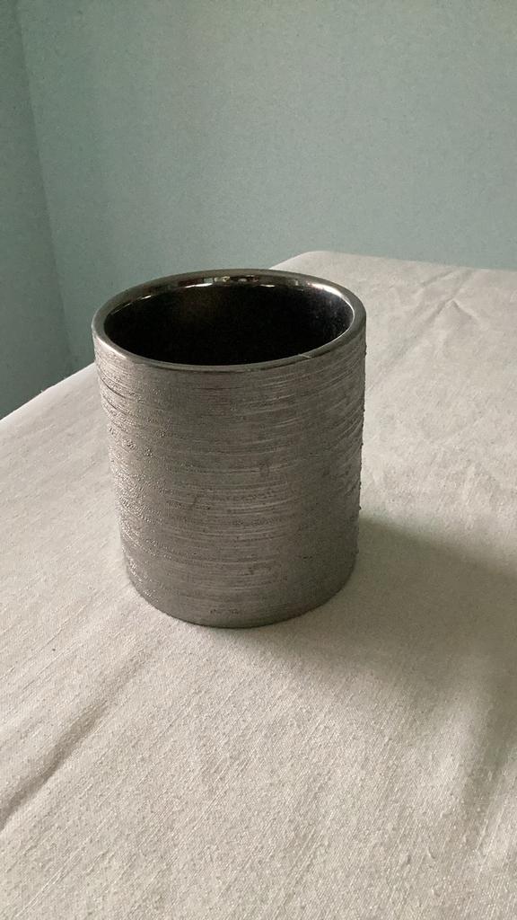 Stenen potje met zilver motief, Antiek en Kunst, Ophalen of Verzenden