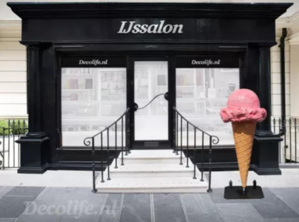 ijs ijshoorn schepijs stoepreclame, Ophalen of Verzenden, IJs
