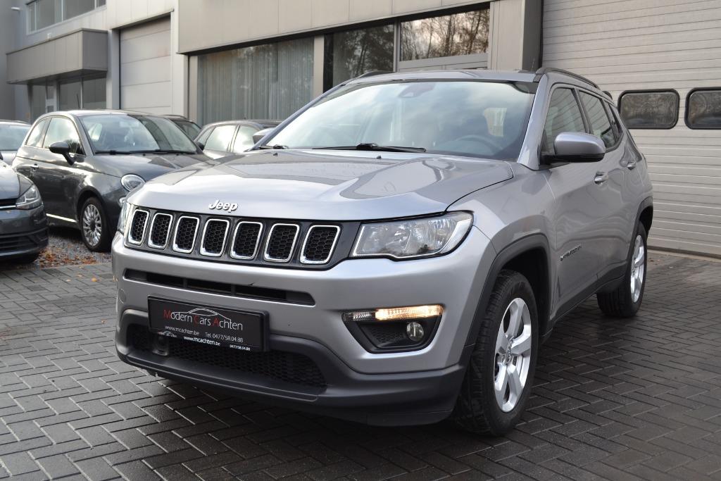 Jeep Compass 1.6JTD. Cuir, navigation, appareil photo, barre, Cuir, Argent ou Gris, Euro 6, Entreprise