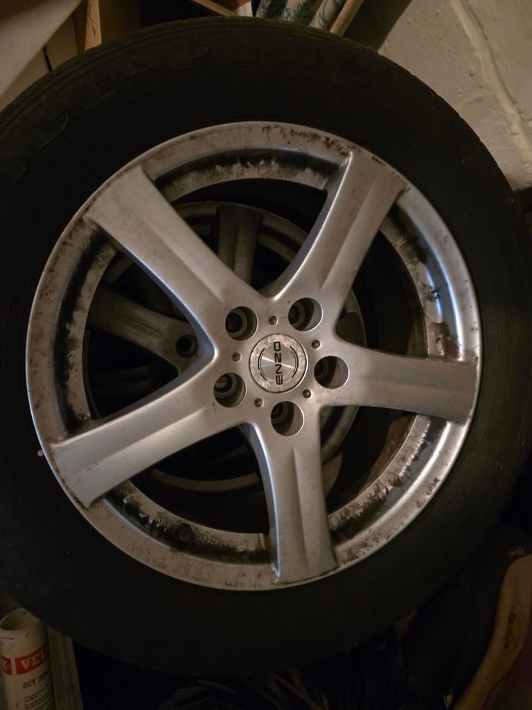 4 jantes alu et pneus neige 17 Pouces, Autos : Pièces & Accessoires, Pneus & Jantes, Enlèvement, Pneu(s)