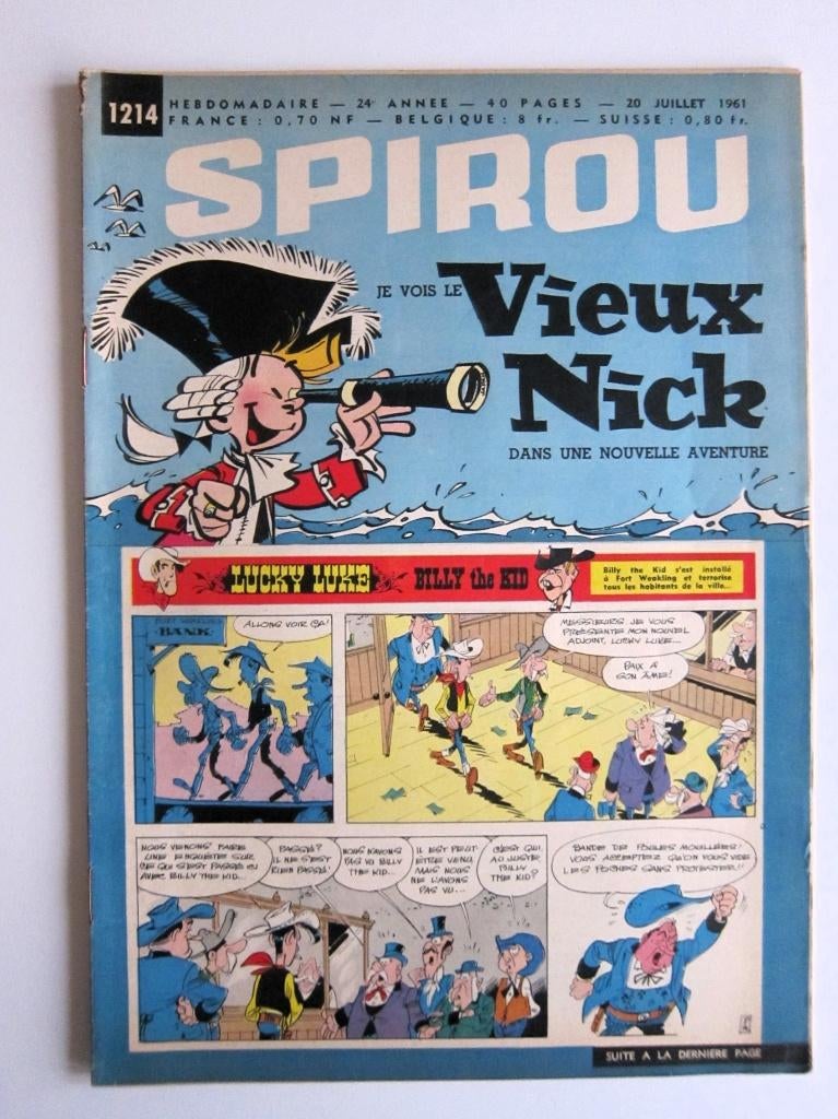 Hebdo Spirou 1214 + mini-récit n°71 (1961), Livres, Enlèvement ou Envoi, Une BD, Utilisé, Collectif