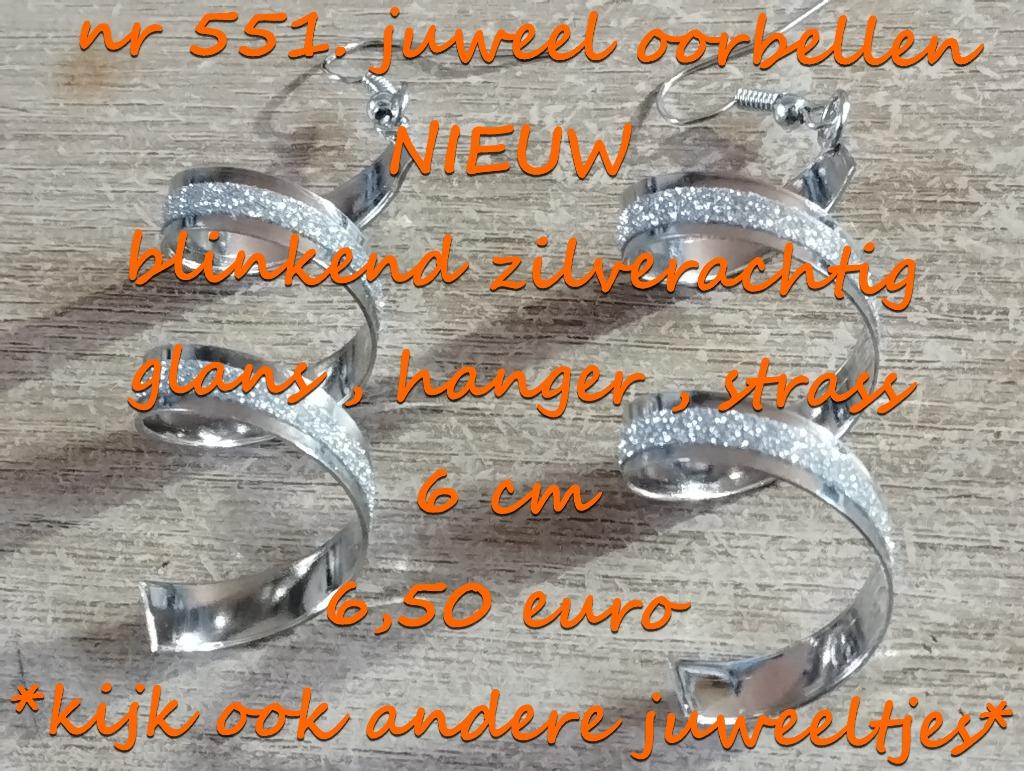 551. Juweel : oorbellen , NIEUW ,  verzending inbegrepen, Overige materialen, Hangers, Verzenden, Nieuw