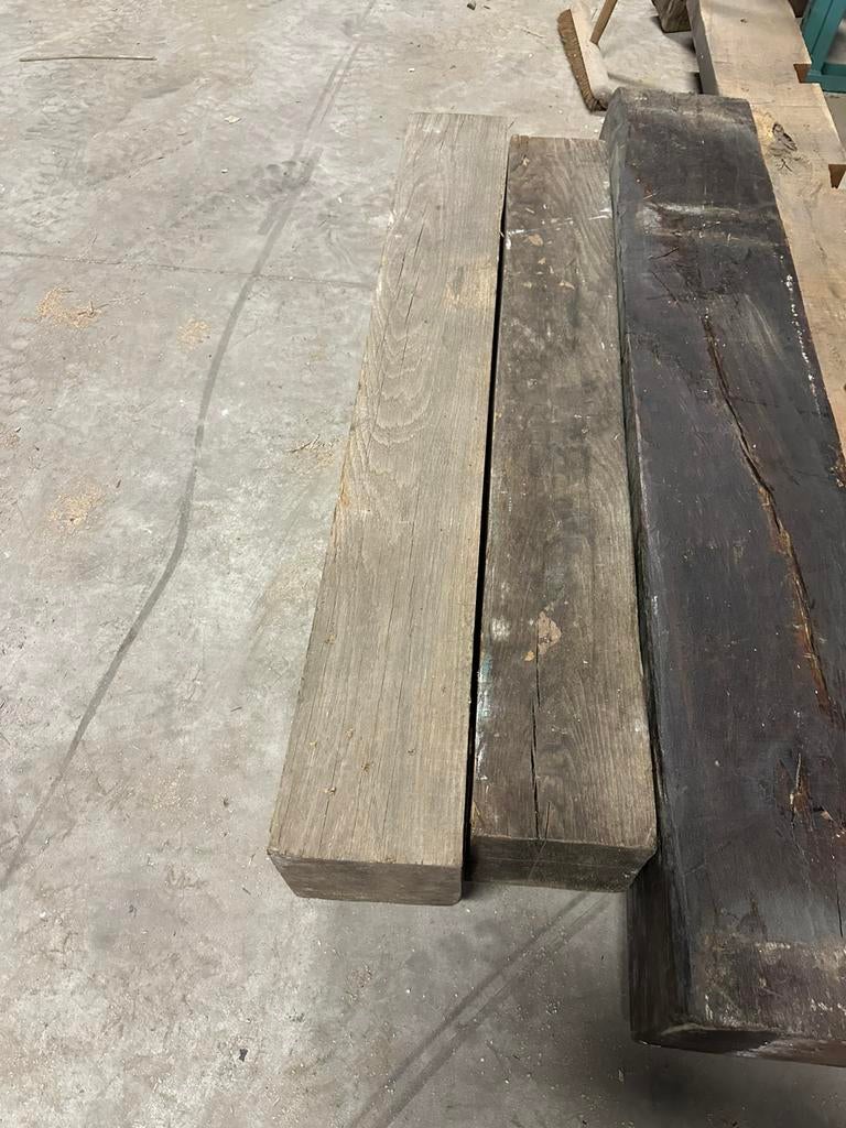 3 eiken balken, Ophalen, Gebruikt, Balken