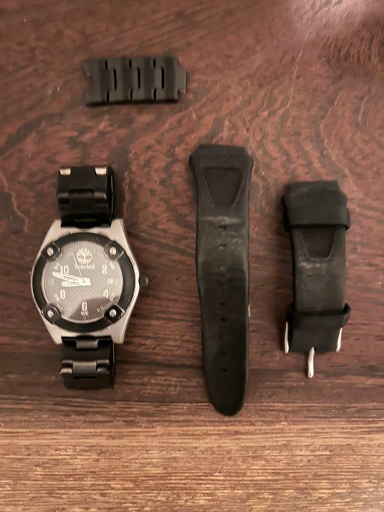 Timberland Herenhorloge, Nieuw Metaalbandje + Originele Band, Bijoux, Sacs & Beauté, Montres | Hommes, Enlèvement ou Envoi, Utilisé