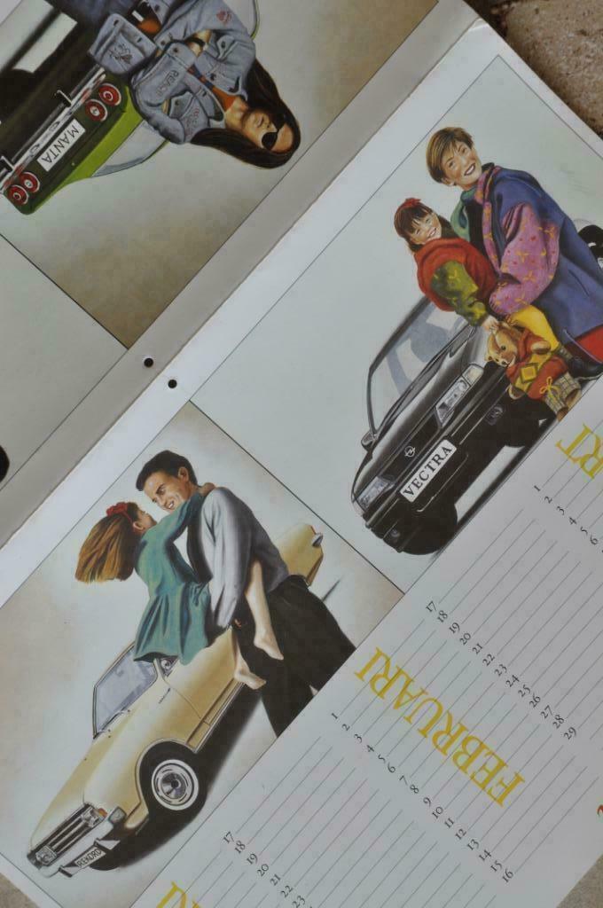Maandkalender OPEL Corsa Astra Manta Vectra Rekord Kadett Ca, Verzamelen, Verzenden