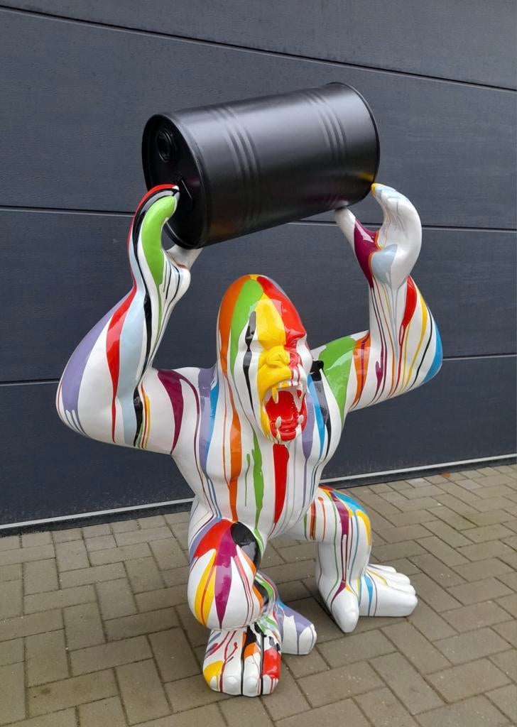 Grande statue décorative en forme de gorille, taille XXL, Enlèvement, Comme neuf, Animal