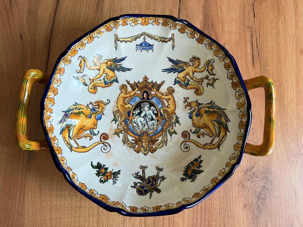 Melonnière ancienne, coupe en faïence de Gien, décor Renaiss, Antiquités & Art, Antiquités | Céramique & Poterie, Envoi