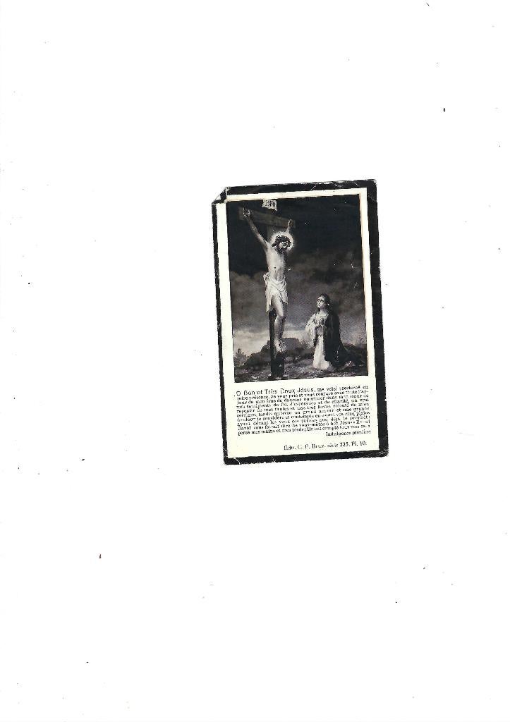 Souvenir de décès, Ophalen of Verzenden, Gebruikt