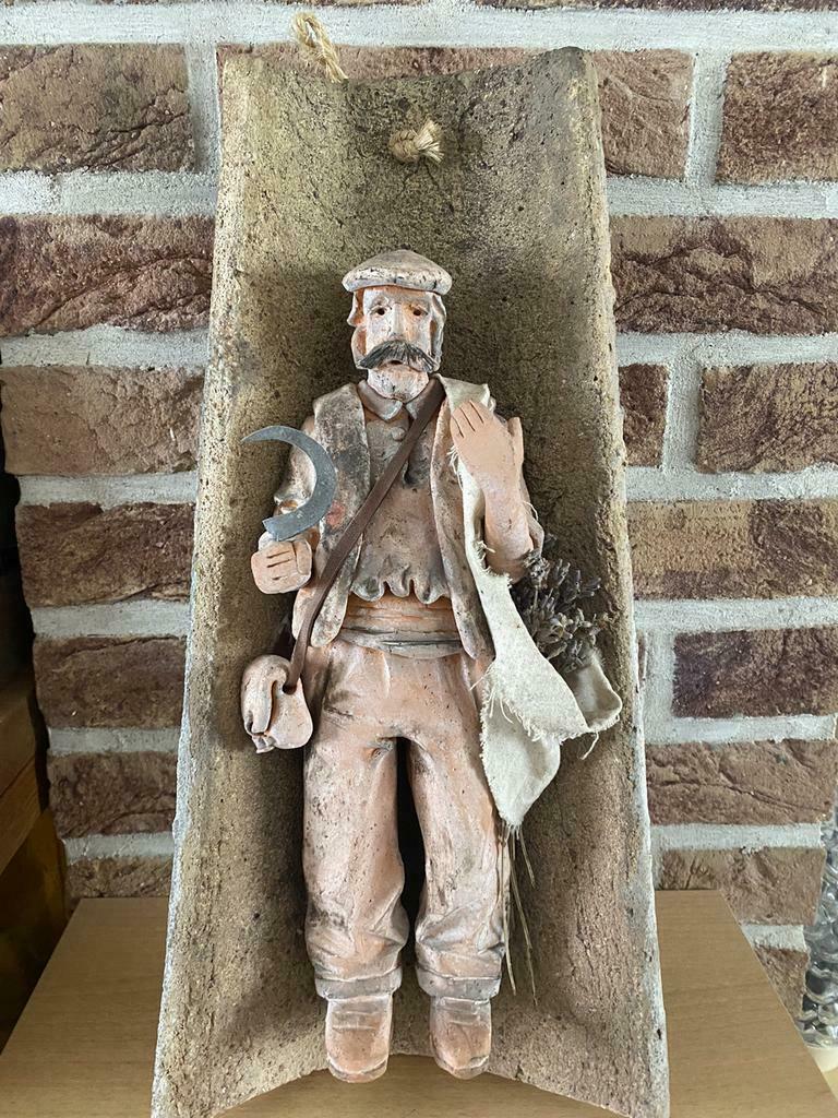 Magnifique Ancienne Sculpture Poterie Personnage atypique d', Enlèvement ou Envoi