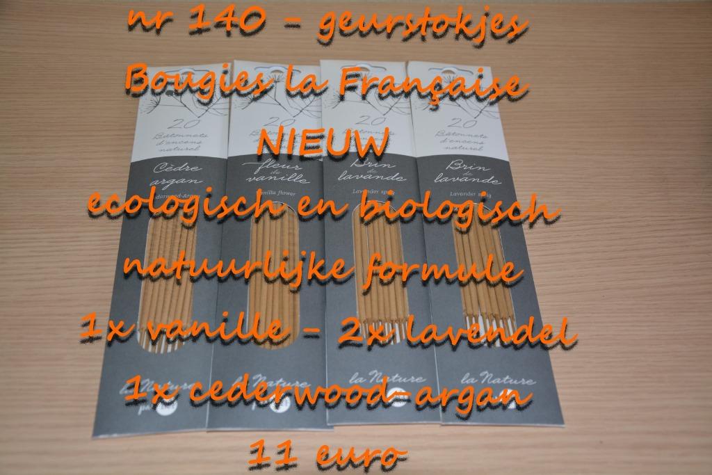 140. geurstokjes deel 1 , NIEUW ,  verzending inbegrepen, Verzenden, Nieuw, Grijs, Kaars