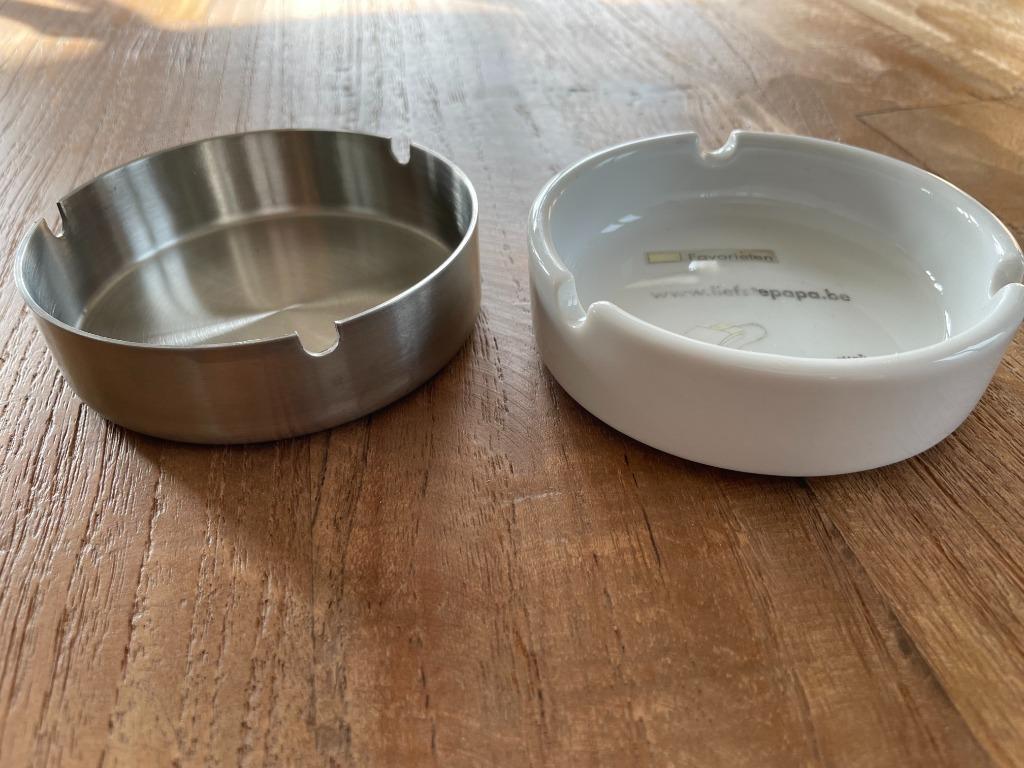asbak inox, Ophalen of Verzenden, Zo goed als nieuw, Asbak