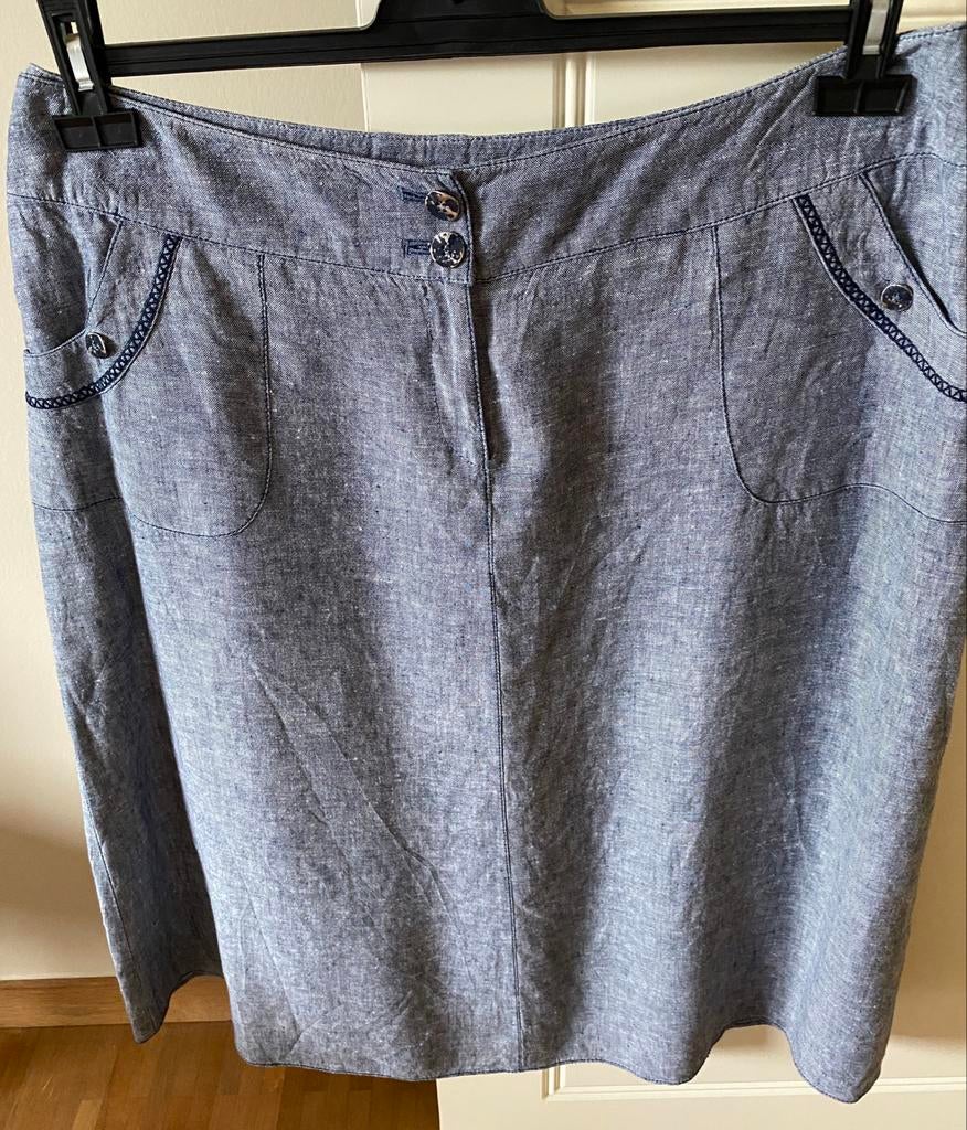 Linnen rok Frank Walder, Kleding | Dames, Maat 46/48 (XL) of groter, Ophalen of Verzenden, Zo goed als nieuw, Grijs