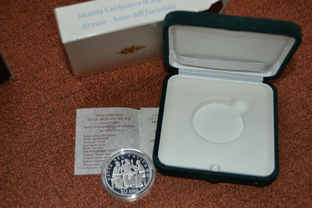 10€ Vatikaan 2005, Postzegels en Munten, Munten | Europa | Euromunten, Vaticaanstad, Setje, Zilver, Ophalen of Verzenden