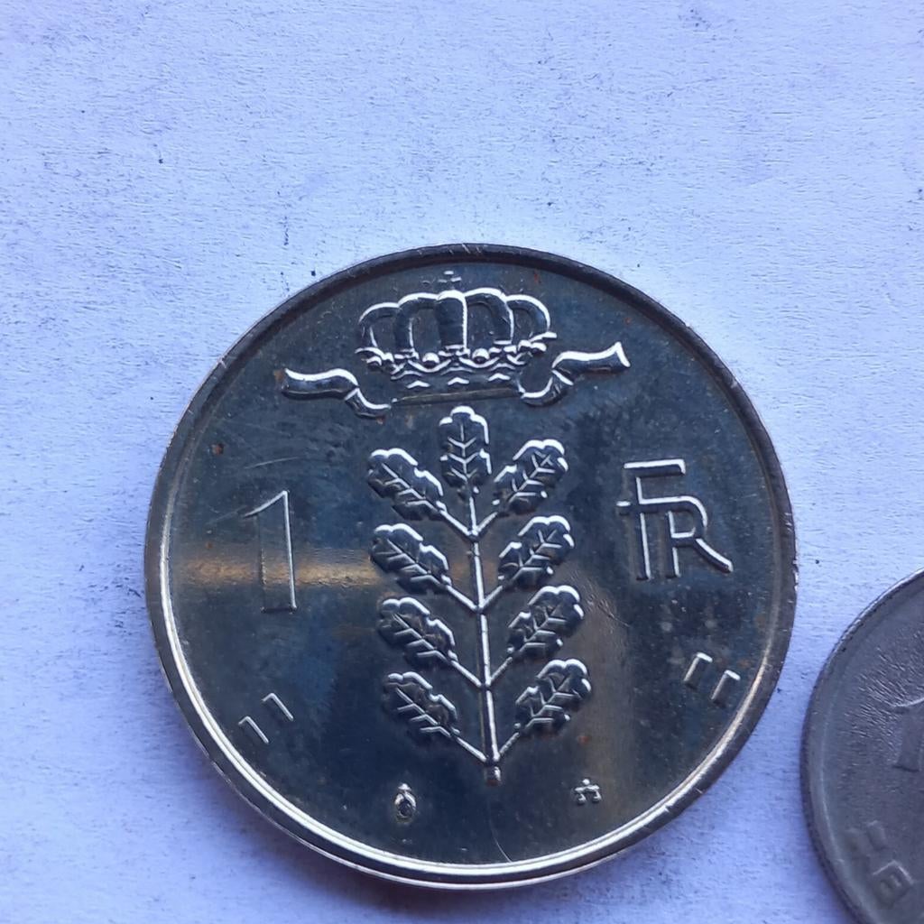 Pièce 1 Fr Belgique avec revers euro, Timbres & Monnaies, Enlèvement ou Envoi
