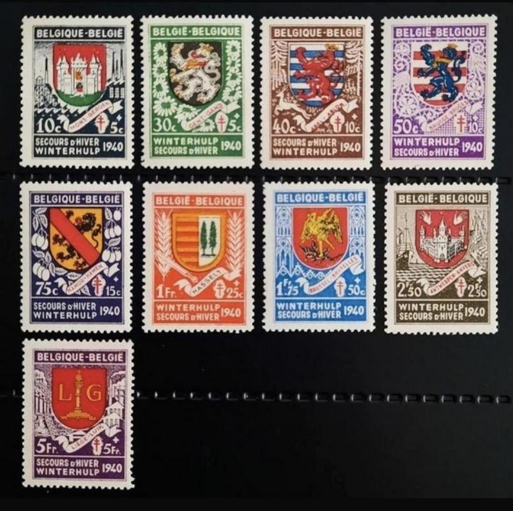 Belgique : COB 538/46 ** Secours d'hiver No 1 1940., Timbres & Monnaies, Sans timbre, Neuf, Enlèvement ou Envoi, Non oblitéré
