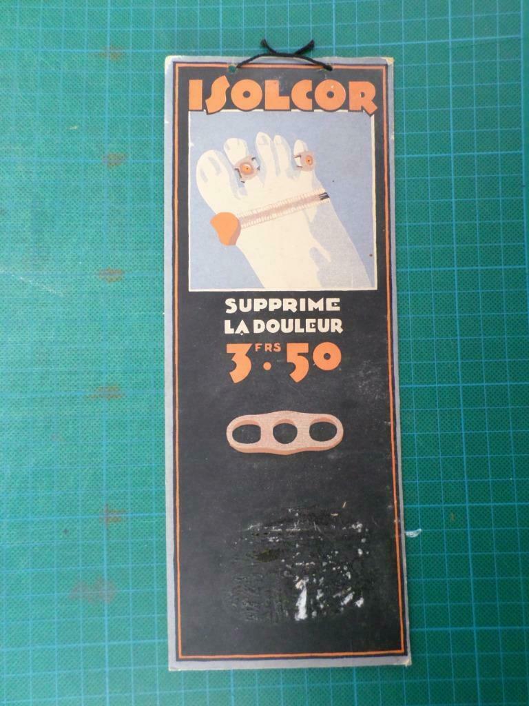 ISOLCOR - carton publicitaire - années '60, Collections, Enlèvement ou Envoi, Utilisé, Panneau publicitaire