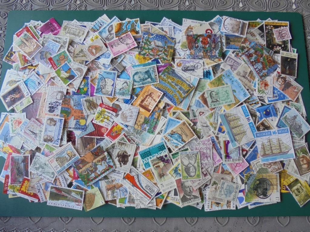 1000 timbres-poste oblitérés différents de Belgique, Autre, Affranchi, Envoi, Autre