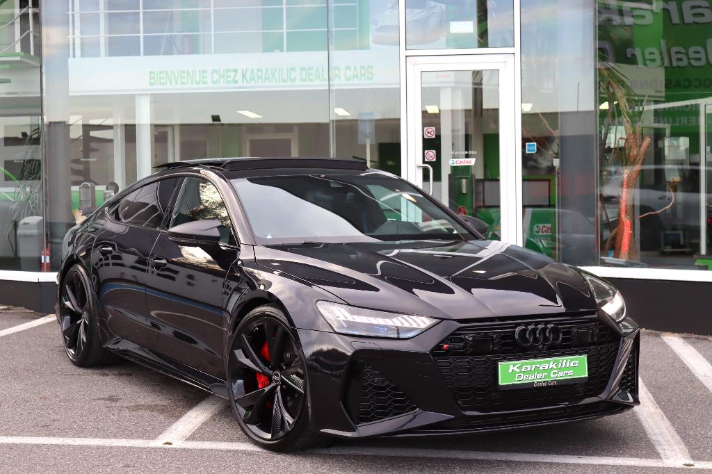 AUDI RS7 600CV SHADOWLINE CERAMIC PANO B&O HEADUP FULL, Autos, Cuir, Achat, 3996 cm³, Entreprise