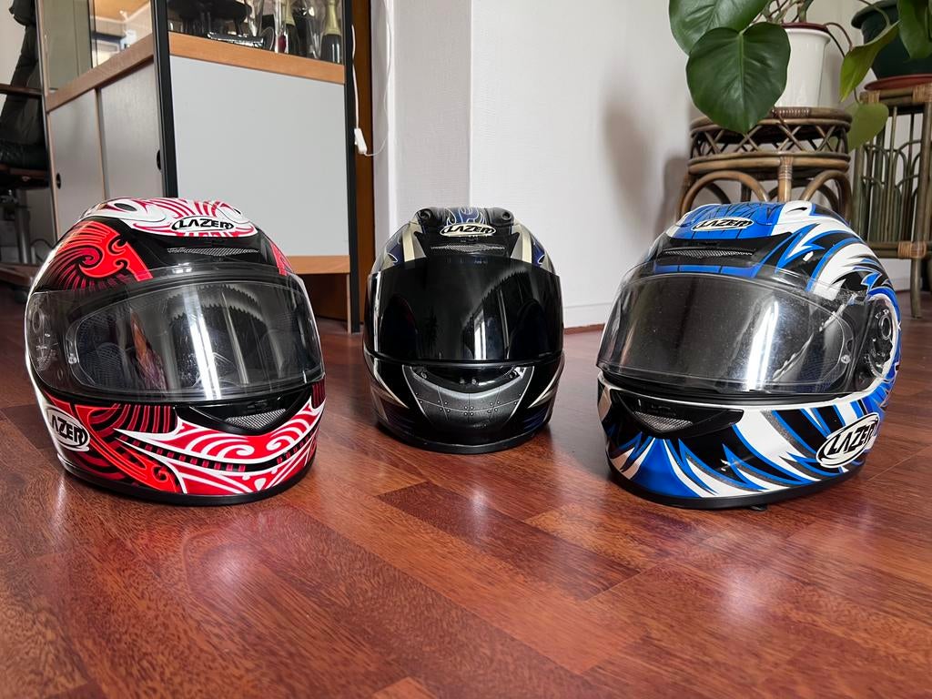 3 Casques integrals Lazer, Lazer, M, Seconde main, Casque intégral