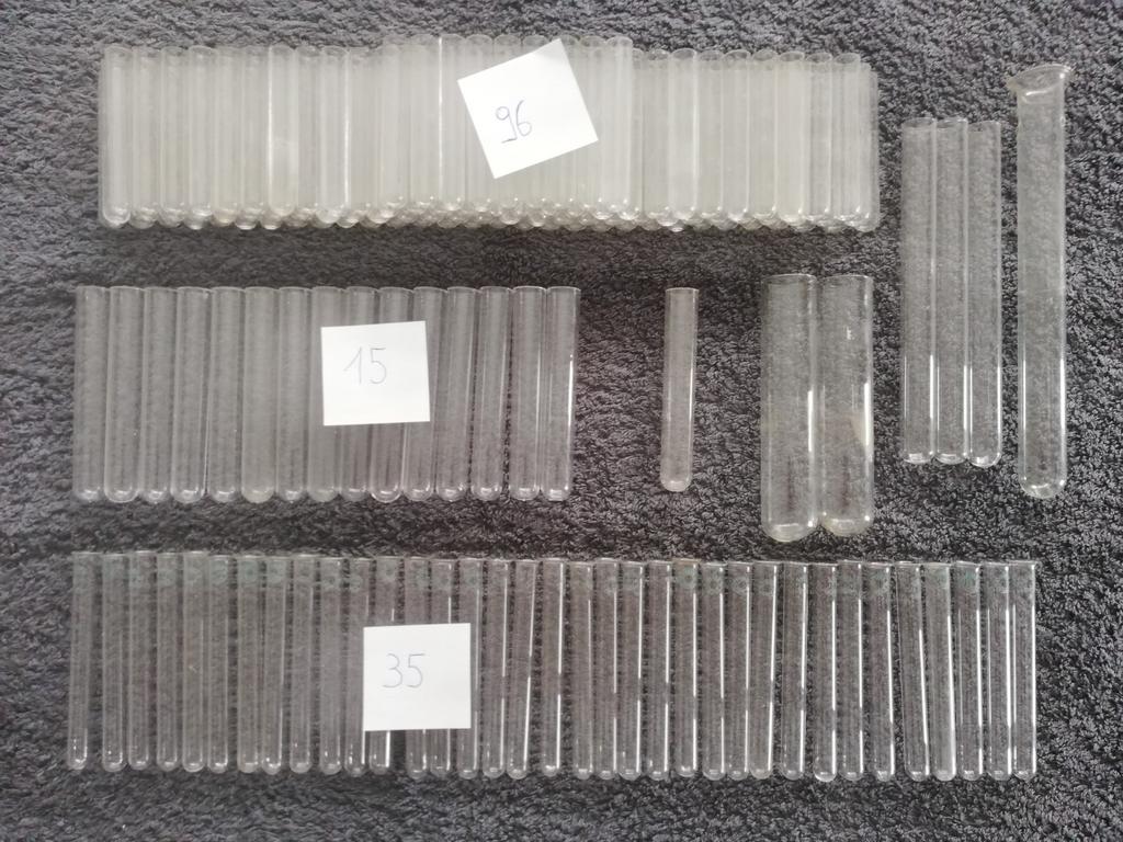 Anciens tubes d'essai/de réaction en verre, 150 pièces., Enlèvement ou Envoi
