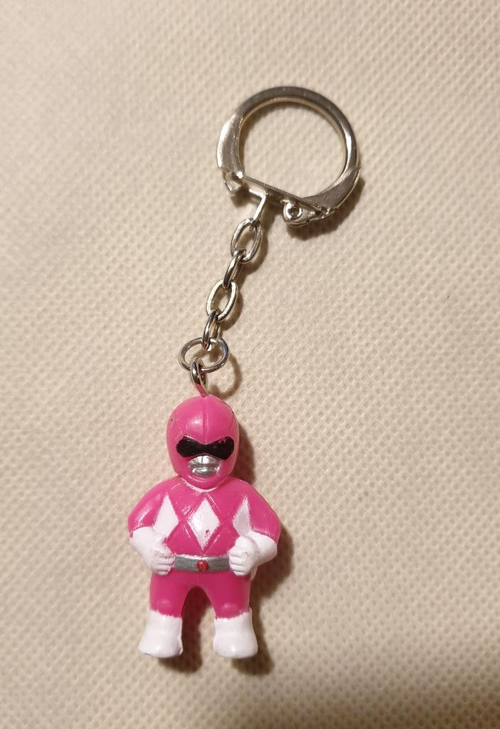 sleutelhanger Power Rangers 3.5 cm roos, Verzamelen, Ophalen of Verzenden, Gebruikt