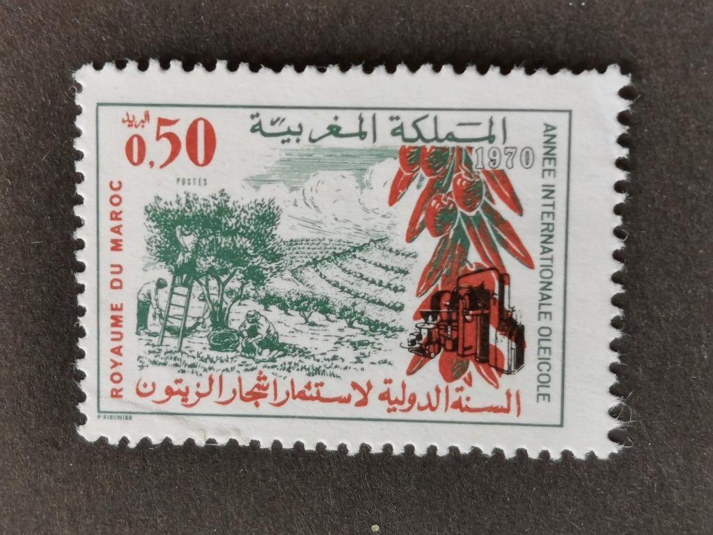 Maroc 1970 - olives - production d'huile d'olive, flore **, Enlèvement ou Envoi, Maroc, Non oblitéré