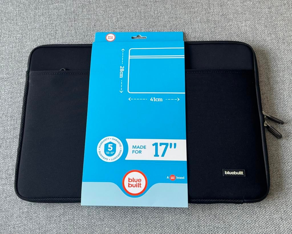 40. Bluebuilt laptophoes 17 inch NIEUW!!, Informatique & Logiciels, Housses d'ordinateur portable, Enlèvement ou Envoi, 17 pouces ou plus