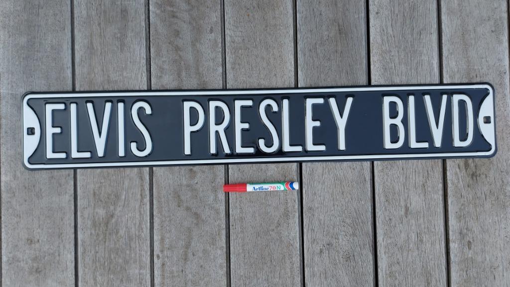 ELVIS PRESLEY BLVD metal sign (Collector's item), Verzamelen, Ophalen, Nieuw, Overige typen