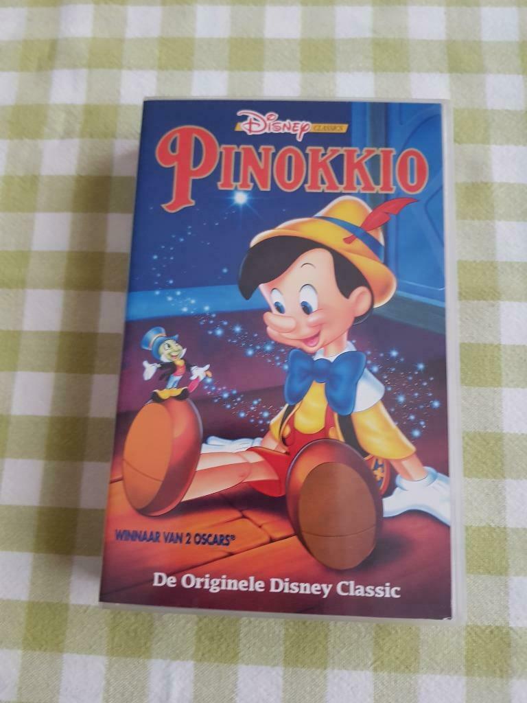 Cassette Disney vhs Pinocchio, Enlèvement ou Envoi, Dessin animé, Tous les âges, Utilisé