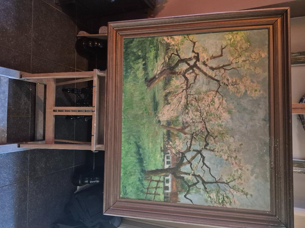 Schilderij B. Tas, Antiek en Kunst, Ophalen