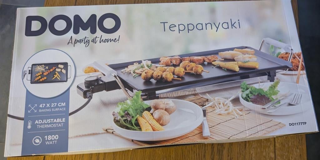 Teppanyaki 47 cm DOMO ongebruikt, NIEUW, Ophalen of Verzenden, Nieuw