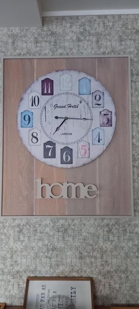 wandklok landelijke stijl, Ophalen, Zo goed als nieuw, Analoog, Wandklok