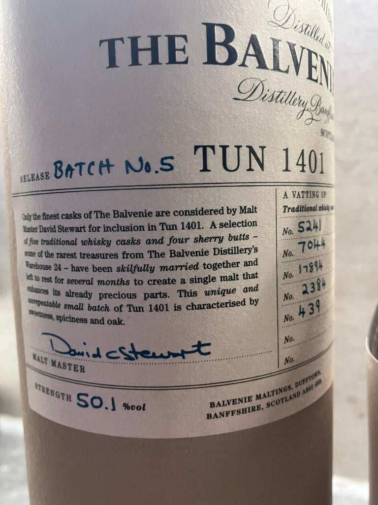 Balvenie tun 1401 batch 5 whisky, Ophalen, Nieuw, Overige typen