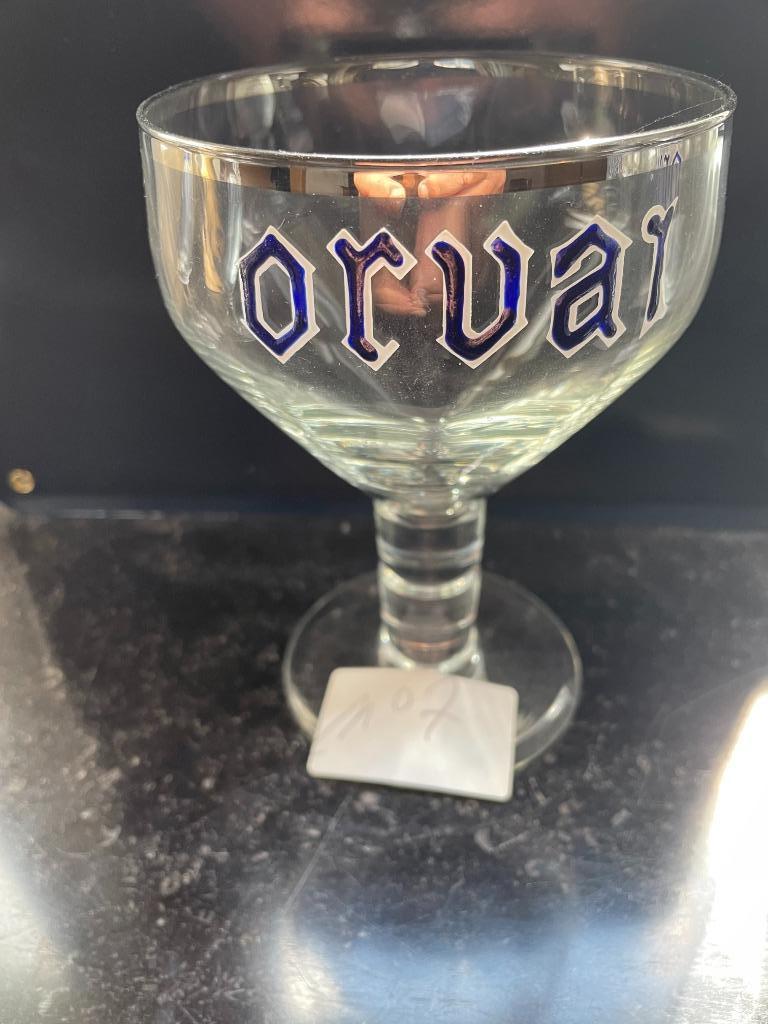 Geëmailleerd glas Orval, Verzamelen, Glas en Drinkglazen, Ophalen of Verzenden, Nieuw, Bierglas