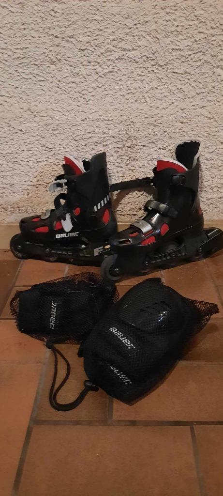 In-line skeelers Bauer 36 - 37 incl. knie- & handprotectie, Sport en Fitness, Ophalen, Verstelbaar, Bauer, Dames
