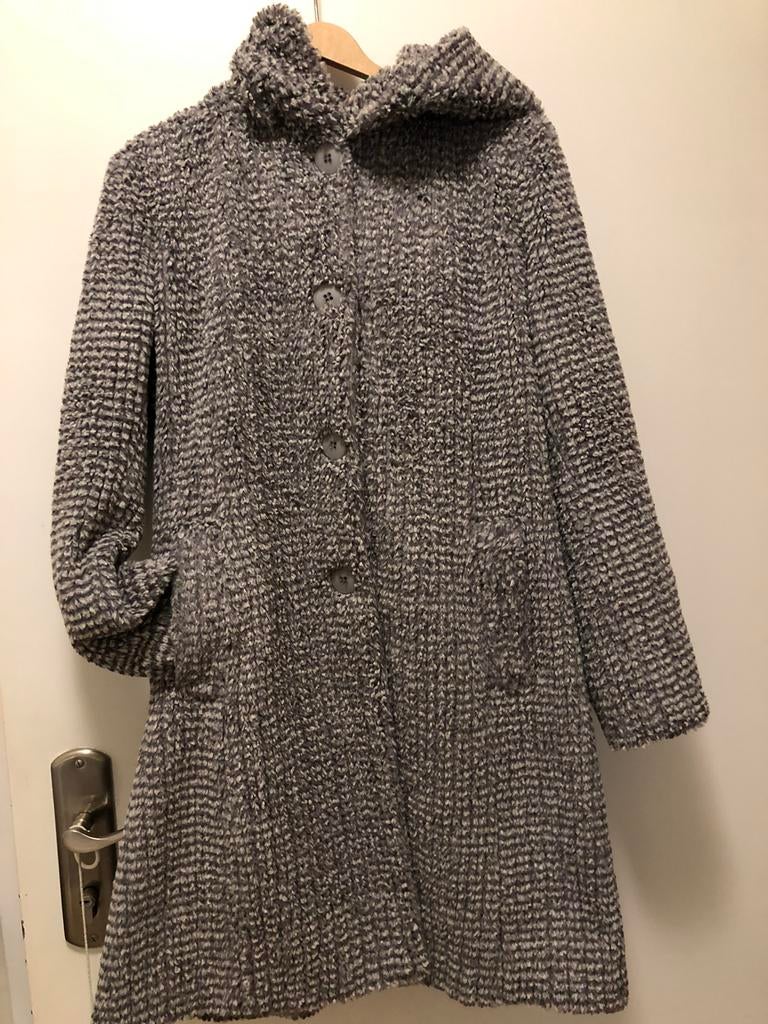 Manteau gris&blanc Agua, Kleding | Dames, Ophalen, Zo goed als nieuw, Wit